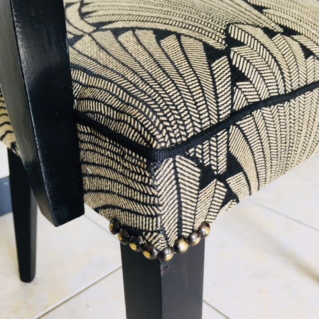 Chair bridge 50s art deco fabric