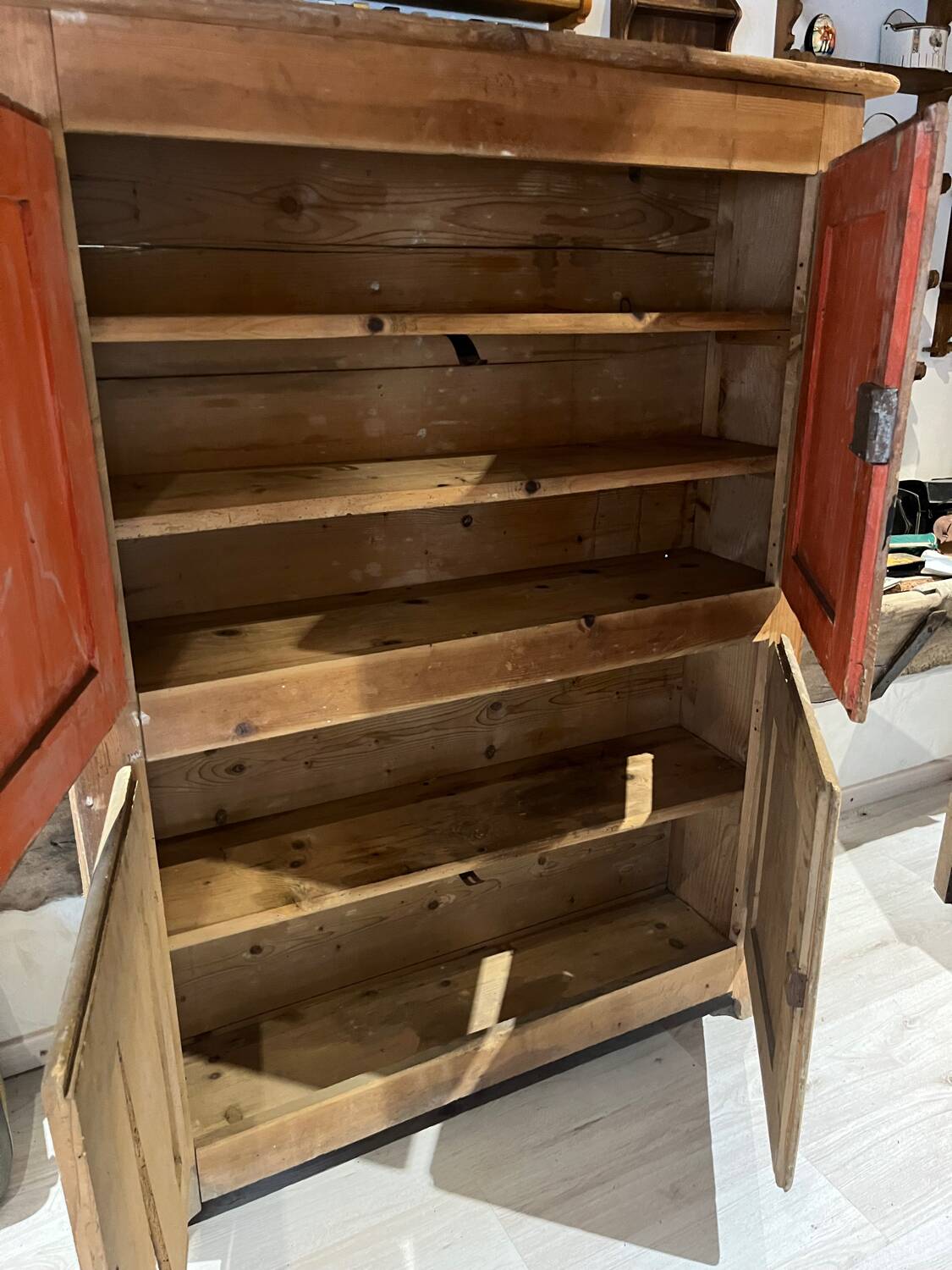 Vintage farmhouse high sideboard from the 19th century