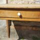 Raw wood farm table with drawer