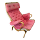 Fauteuil Pernilla de Bruno Mathsson pour DUX – Revêtement rose, années 1970-1980