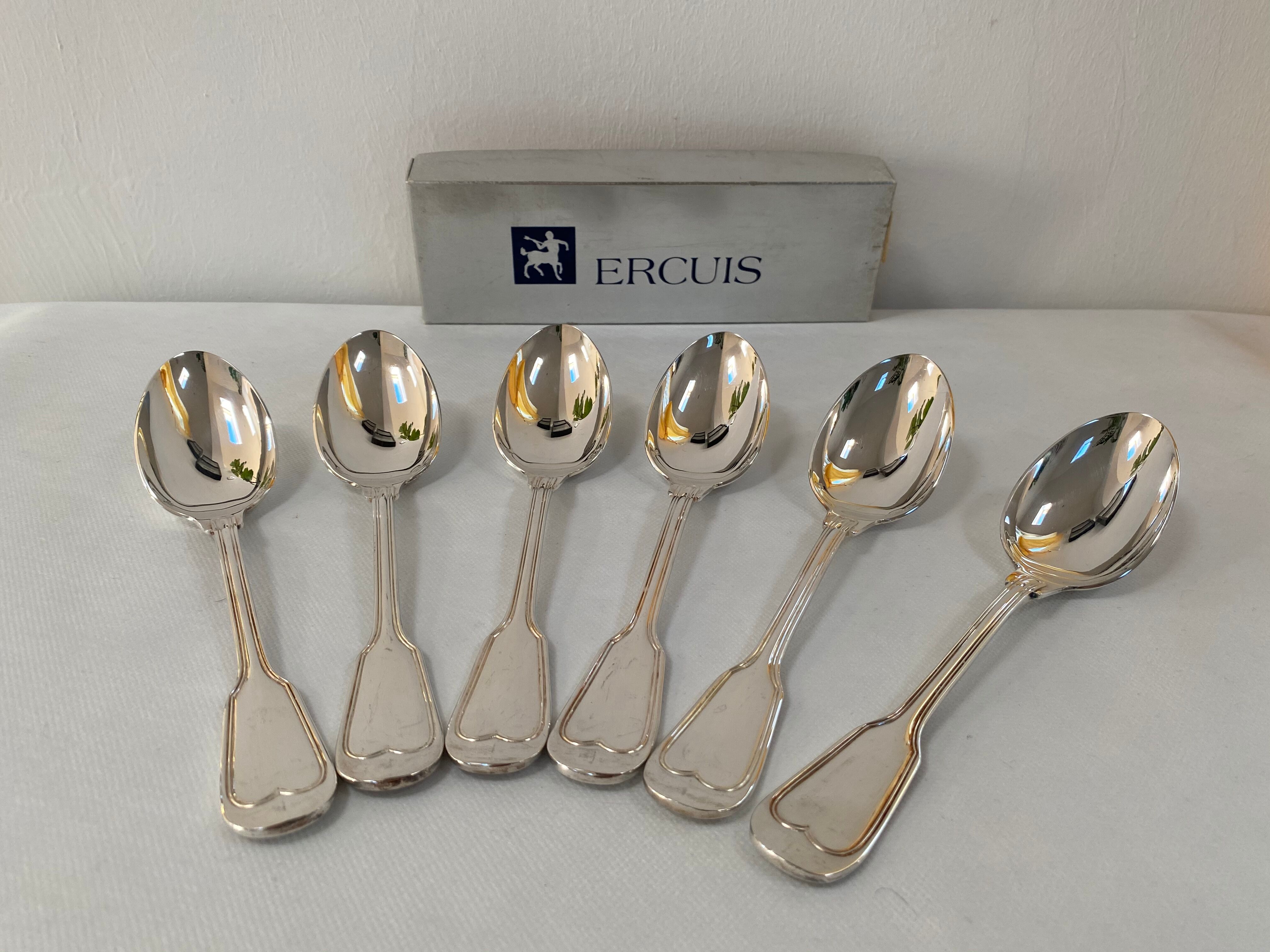 Ménagère Ercuis complete 6*4 silver metal cutlery