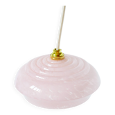 Clichy glass pendant, Candy Pink, Art Deco, 1930