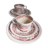 Staffordshire cups, saucers and plates