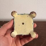 Antique Cache Pot Planter Barbotine Earthenware Enamelled Majolica