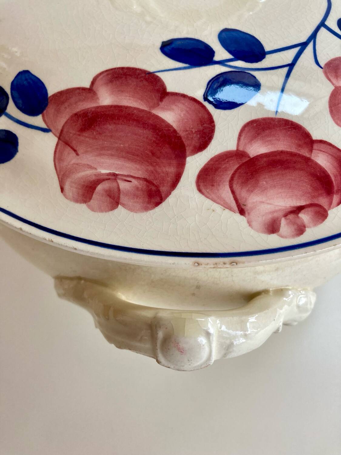 Vegetable tureen signed HBCM Red Roses