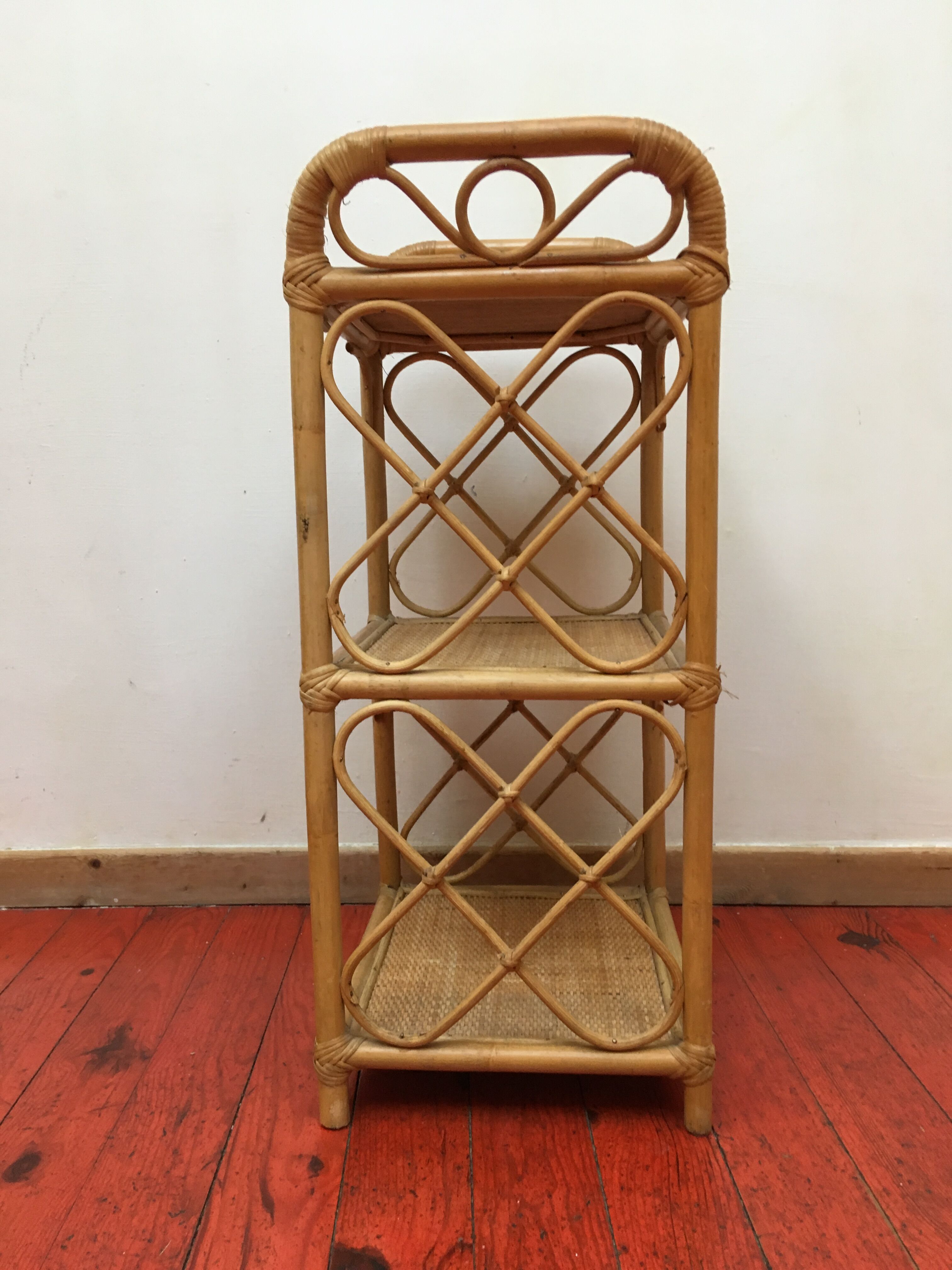 Vintage rattan shelf