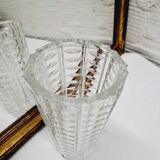 Chiseled glass vase 1960s