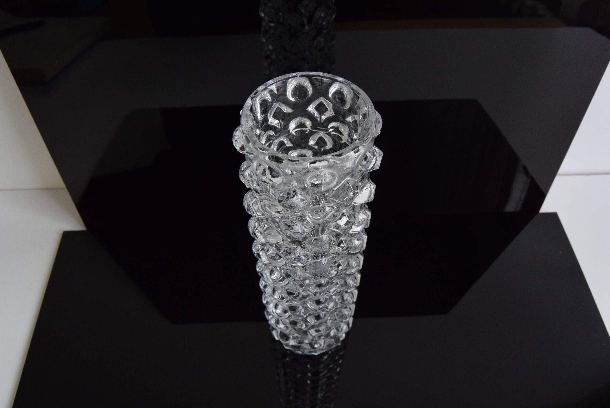 Vintage Glass Vase by Pavel Pánek for Sklo Union Libochovice, 1970's.