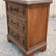 Vintage bedside cabinet with three drawers in moulded wood, Louis XV style.