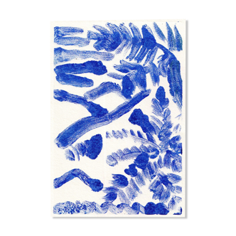 Monoprint en bleu