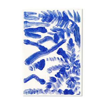Monoprint in Blue