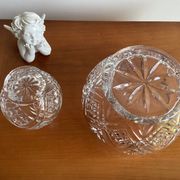 Set of 2 thick crystal candy cups