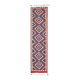 1970s Vintage Turkish Oushak Handmade Wool Cotton Purple Runner Rug 90x364