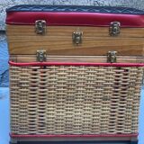 Tabouret coffre de pêcheur 1950