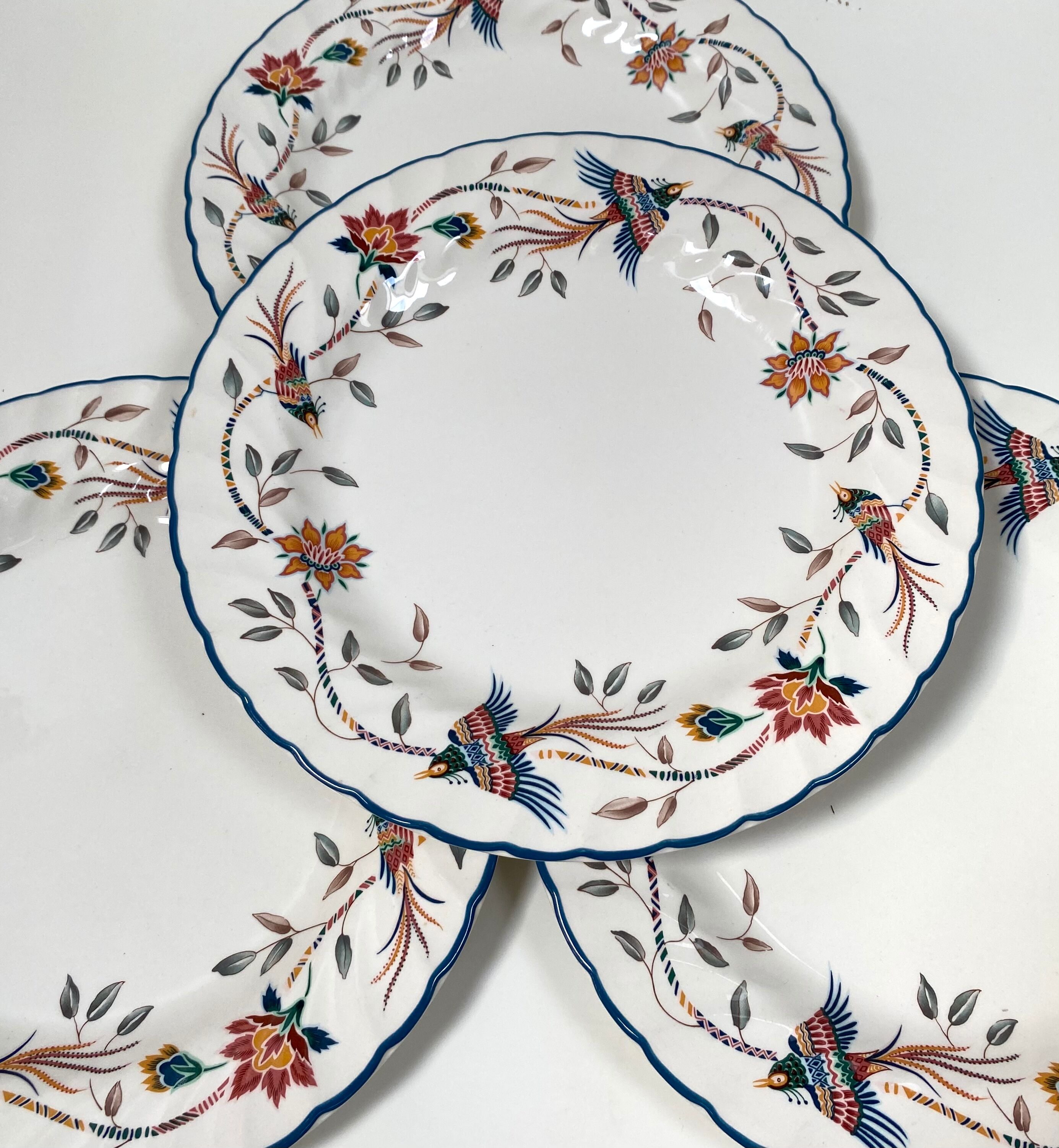 Set of 4 large plates barratts english porcelain