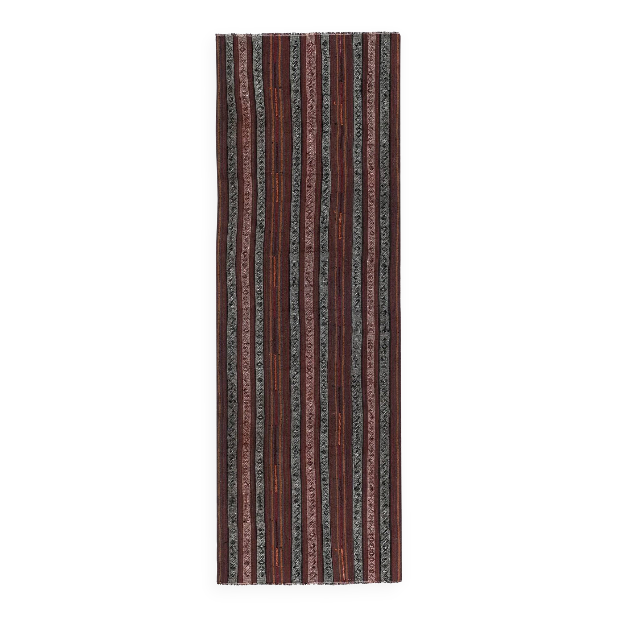 Vintage Turkish hallway rug 131x395 cm