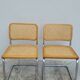 Paire de chaises Marcel Breuer modèle B32 signé Italy.