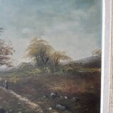 Tableau ancien paysage signé