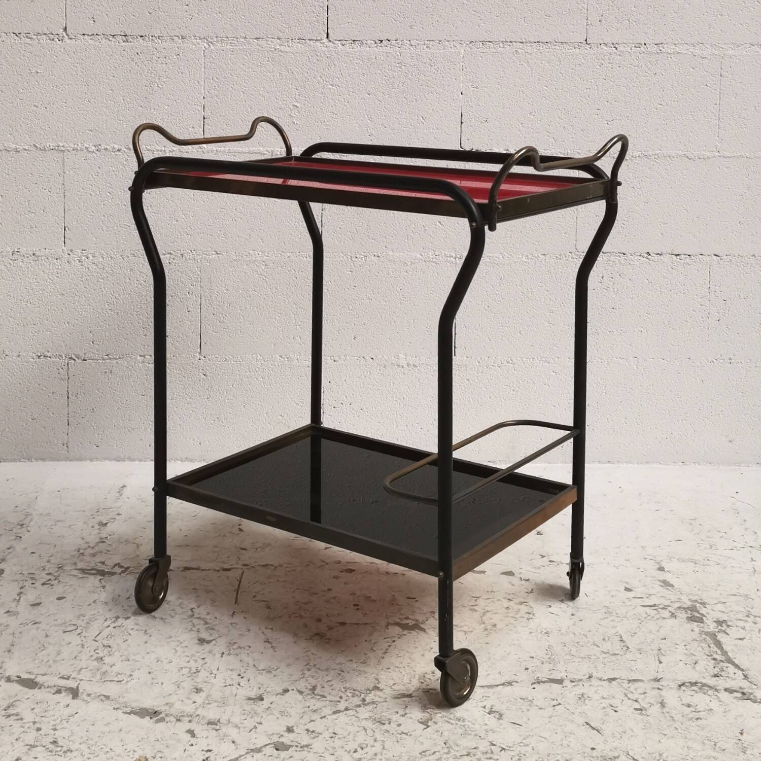 Rolling trolley, vintage occasional furniture from the 1950s