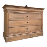 19th century chest of drawers in solid oak