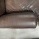 Pair of vintage brown leather armchairs from the 1970s.