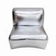 Space Age Moscheni Fiberglass And Silver Vinyl Fabric Italian 1970s Lounge Chair