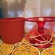 Red bedside lamp Ikea sweden 90 model lampan style 70 years POP