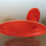 Orange plastic hook 70s