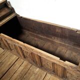 Church bench wooden chest 18th