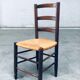 French Provincial Design Rush Dining Chairs, 1940s, Set of 8