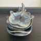 Series of 3 empty vintage pocket in Japanese ceramic stamped