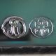 CERRUTI pen holder in chrome steel with these punches