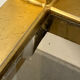 1970s vintage Italian design brass and glass shelf