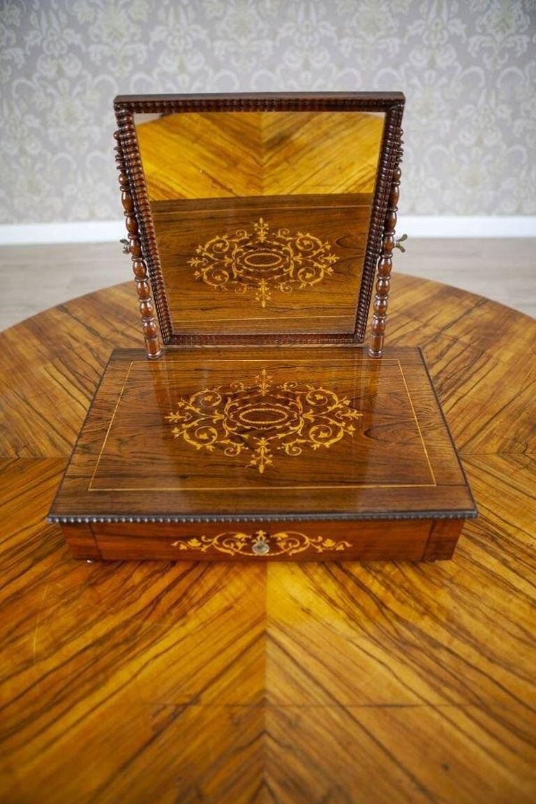Antique Inlaid Rosewood Dressing Table, 1910s