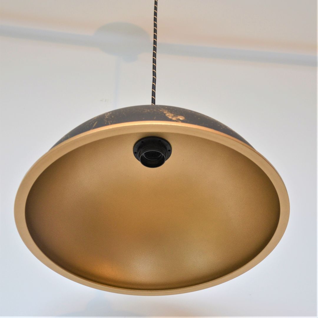 Black and gold glass suspension – galaxy patterns -