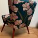 Period cocktail chair upholstered