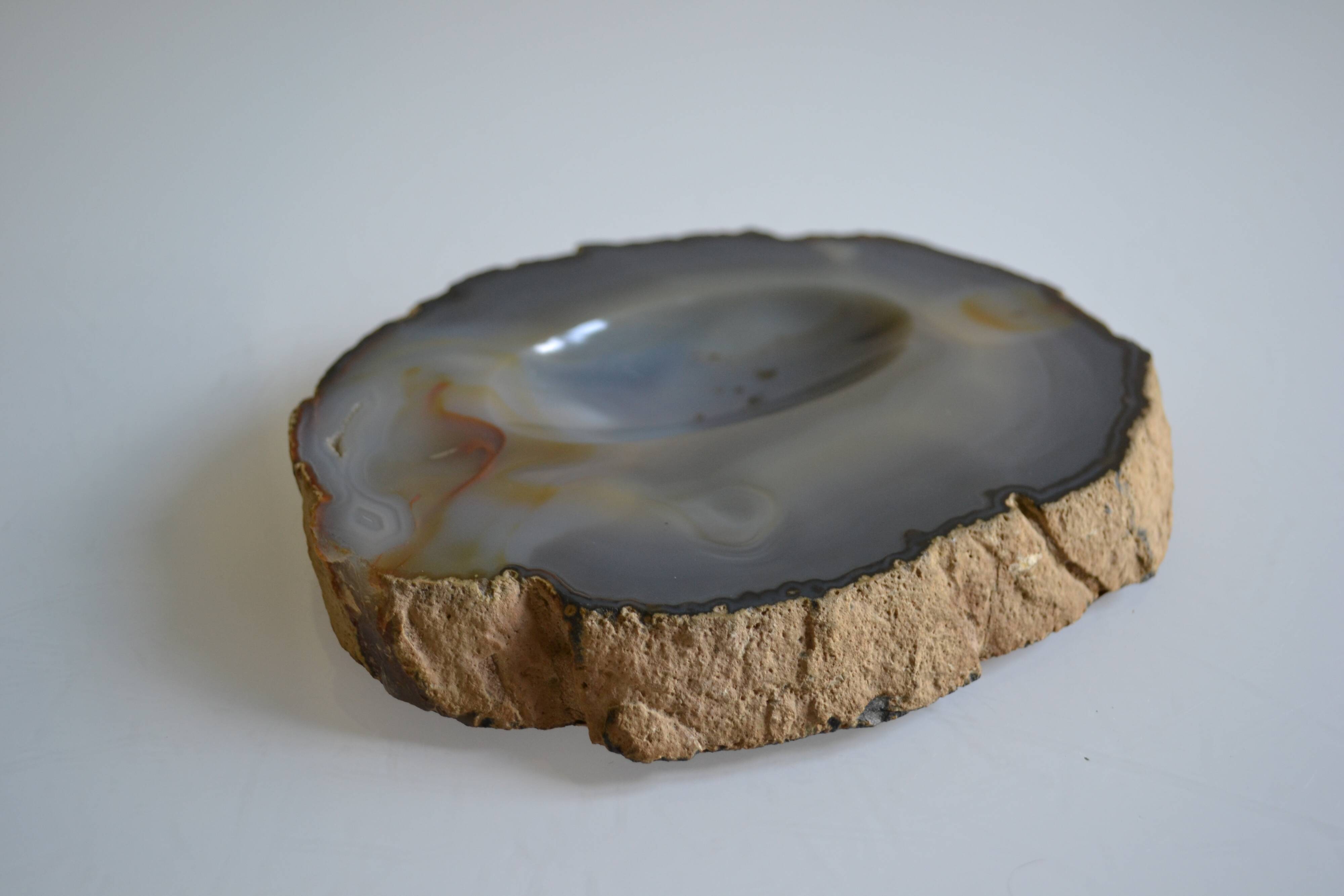 vintage pocket tray in polished agate