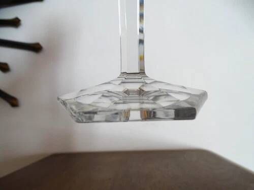 BACCARAT "Malmaison" Glass wine rhinestone double violet antique - 19 cm
