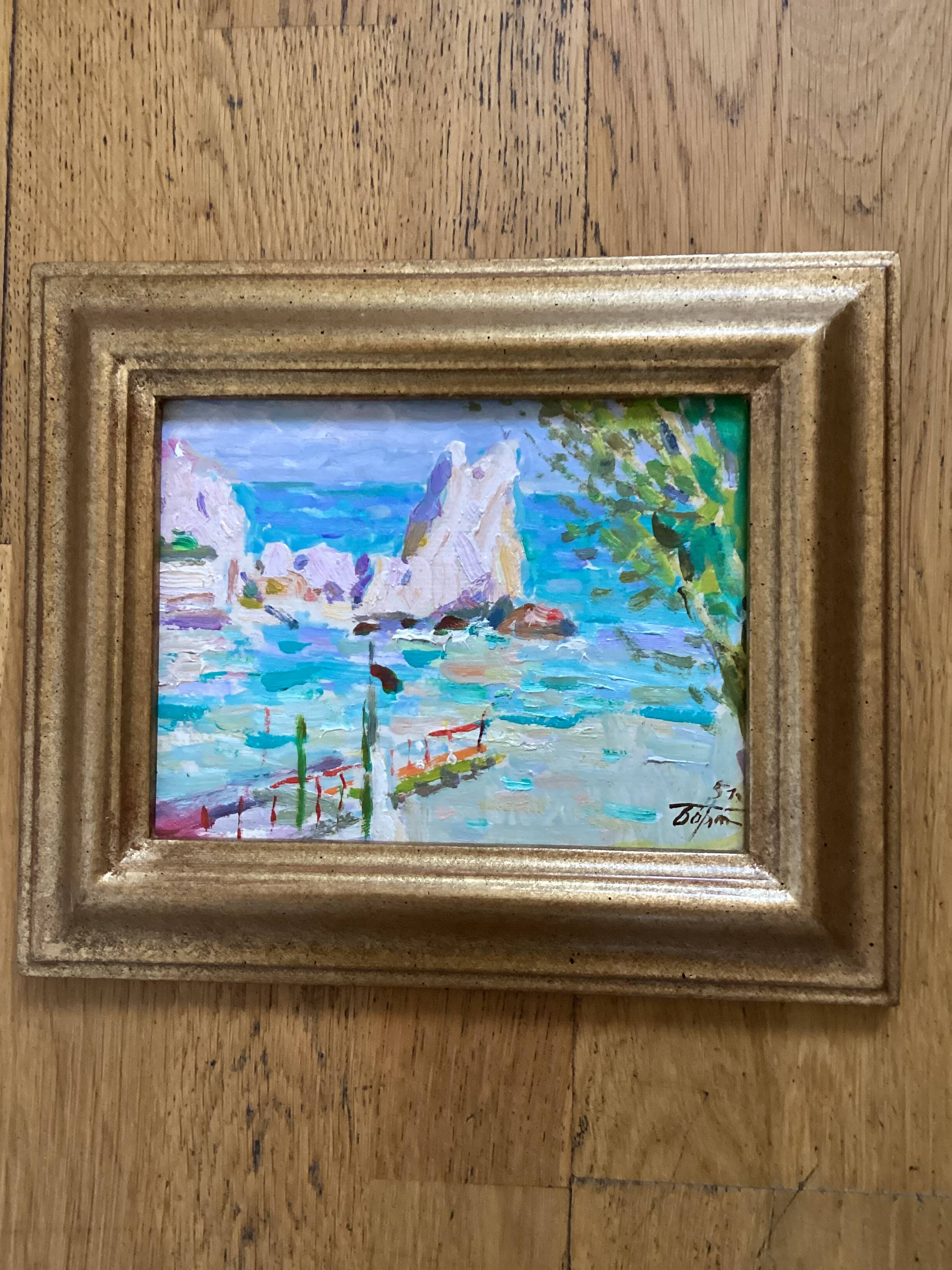 Signed painting Oil on cardboard dimensions: height -25cm- width -30cm-