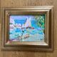 Signed painting Oil on cardboard dimensions: height -25cm- width -30cm-