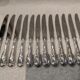 12 silver plated table knives, Christofle goldsmith, Marly model
