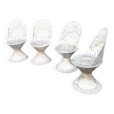 Set of 4 Russell Woodard armchairs, 1960s. Cult.