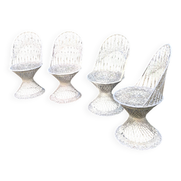 Set of 4 Russell Woodard armchairs, 1960s. Cult.