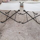 Paire de pliant en fer forge