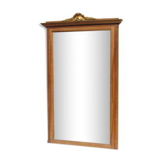 Bevelled fireplace mirror, walnut, art deco, 1920 - 143x92cm