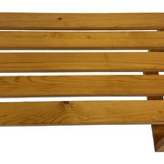 Vintage Scandinavian modern pinewood slatted bench from the 1960's