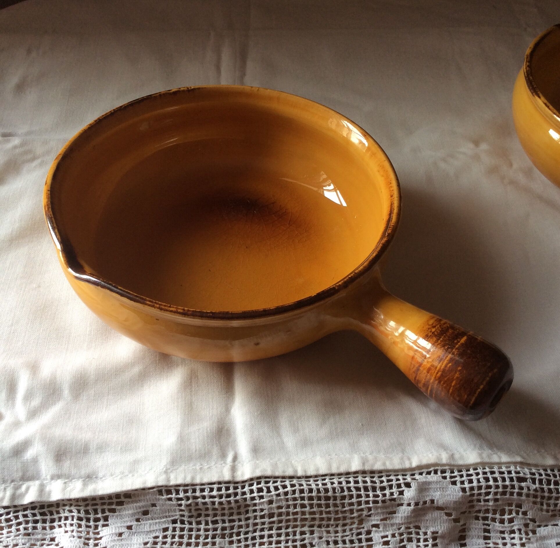 Duo of Vallauris ceramic trays.
