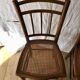 set of 4 bistro chairs in turned wood and canework stamped early 20th century