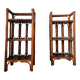 Pair of rattan shelves - antique bedside tables
