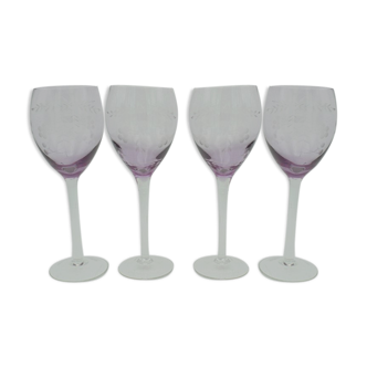 Série de 4 verres à pied